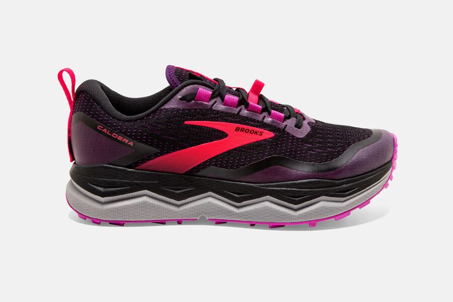 Brooks Running Shoes - Caldera 5 Trail Womens - Black/Red - ACL-792480